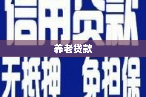 徐汇养老贷款