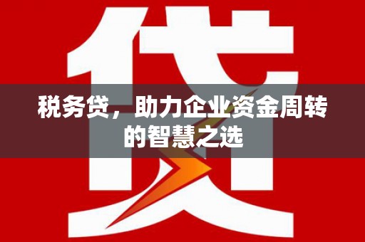 徐汇税务贷，助力企业资金周转的智慧之选