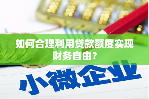 徐汇如何合理利用贷款额度实现财务自由？