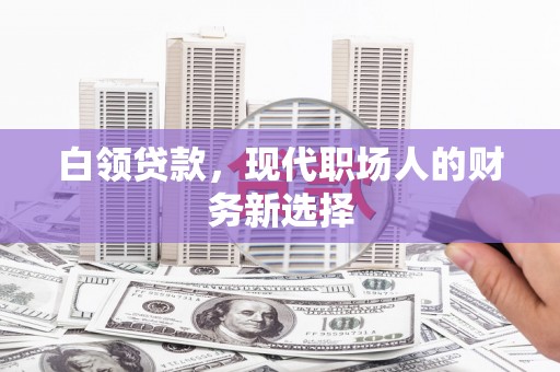 徐汇白领贷款，现代职场人的财务新选择