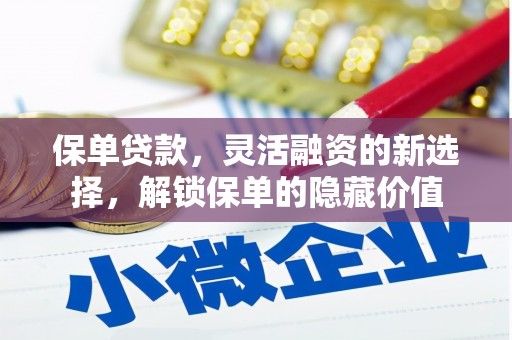 徐汇保单贷款，灵活融资的新选择，解锁保单的隐藏价值