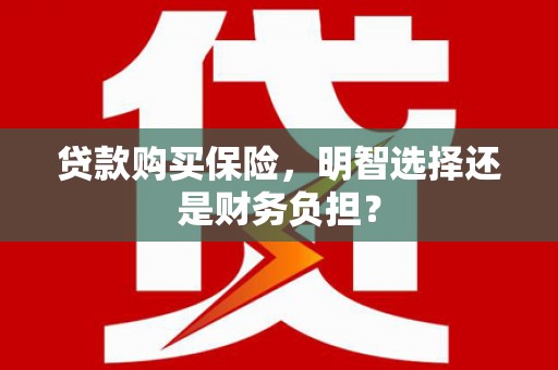 徐汇贷款购买保险，明智选择还是财务负担？