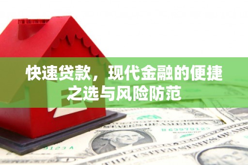 徐汇快速贷款，现代金融的便捷之选与风险防范