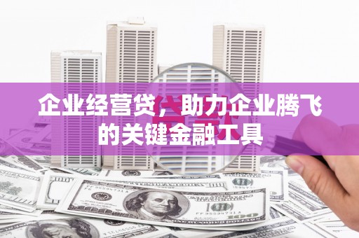 徐汇企业经营贷，助力企业腾飞的关键金融工具