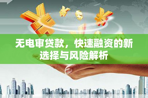 徐汇无电审贷款，快速融资的新选择与风险解析