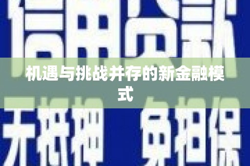 徐汇机遇与挑战并存的新金融模式