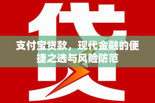 徐汇支付宝贷款，现代金融的便捷之选与风险防范