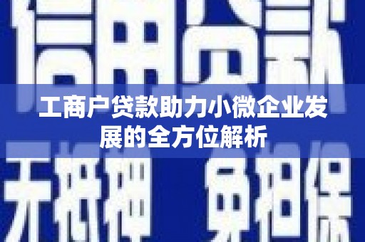 徐汇工商户贷款助力小微企业发展的全方位解析