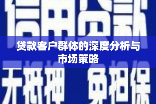 徐汇贷款客户群体的深度分析与市场策略