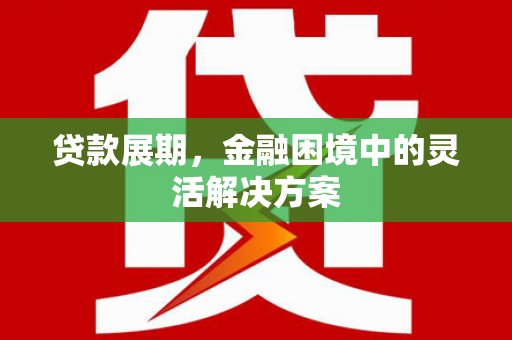 徐汇贷款展期，金融困境中的灵活解决方案