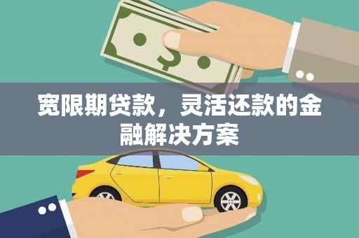 徐汇宽限期贷款，灵活还款的金融解决方案