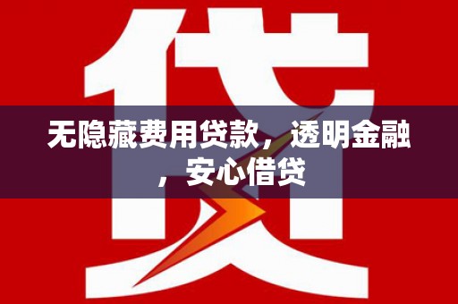 徐汇无隐藏费用贷款，透明金融，安心借贷