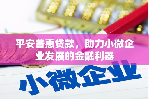 徐汇平安普惠贷款，助力小微企业发展的金融利器