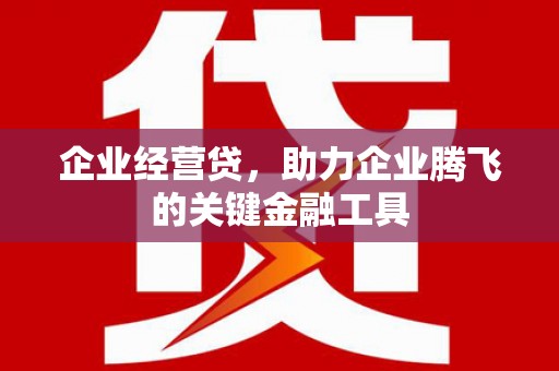 徐汇企业经营贷，助力企业腾飞的关键金融工具