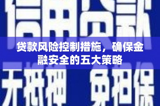 徐汇贷款风险控制措施，确保金融安全的五大策略