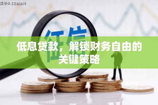 徐汇低息贷款，解锁财务自由的关键策略