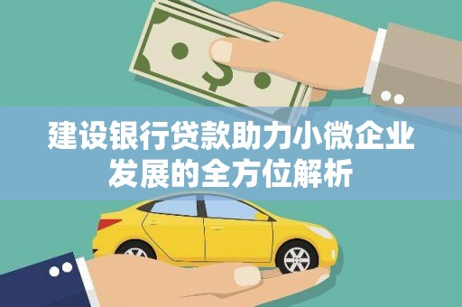 徐汇建设银行贷款助力小微企业发展的全方位解析
