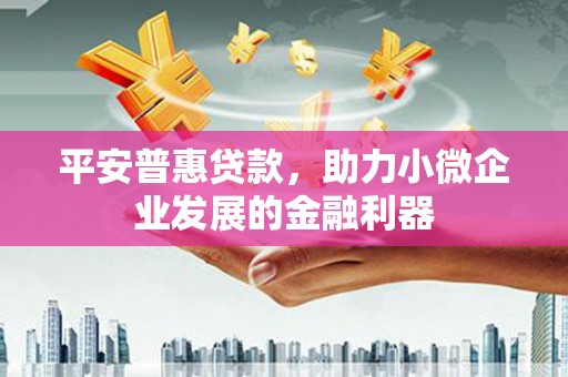 徐汇平安普惠贷款，助力小微企业发展的金融利器